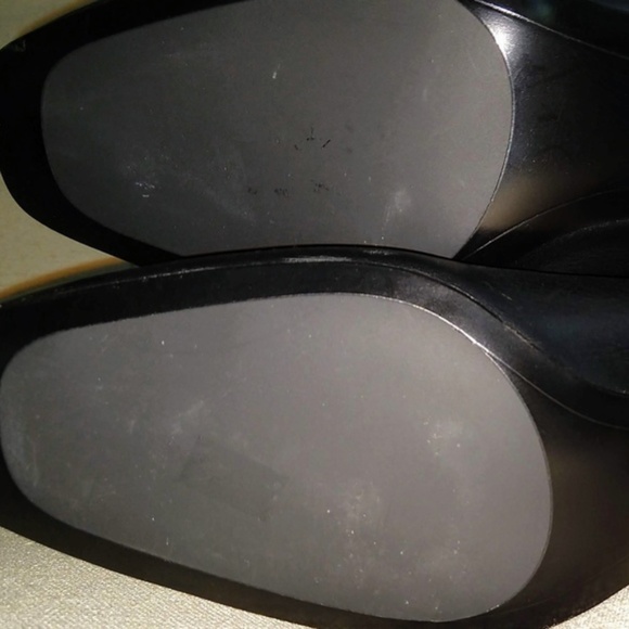 Zara Slouchy Leather Heeled Boots (Size 40/10) - Picture 7 of 8